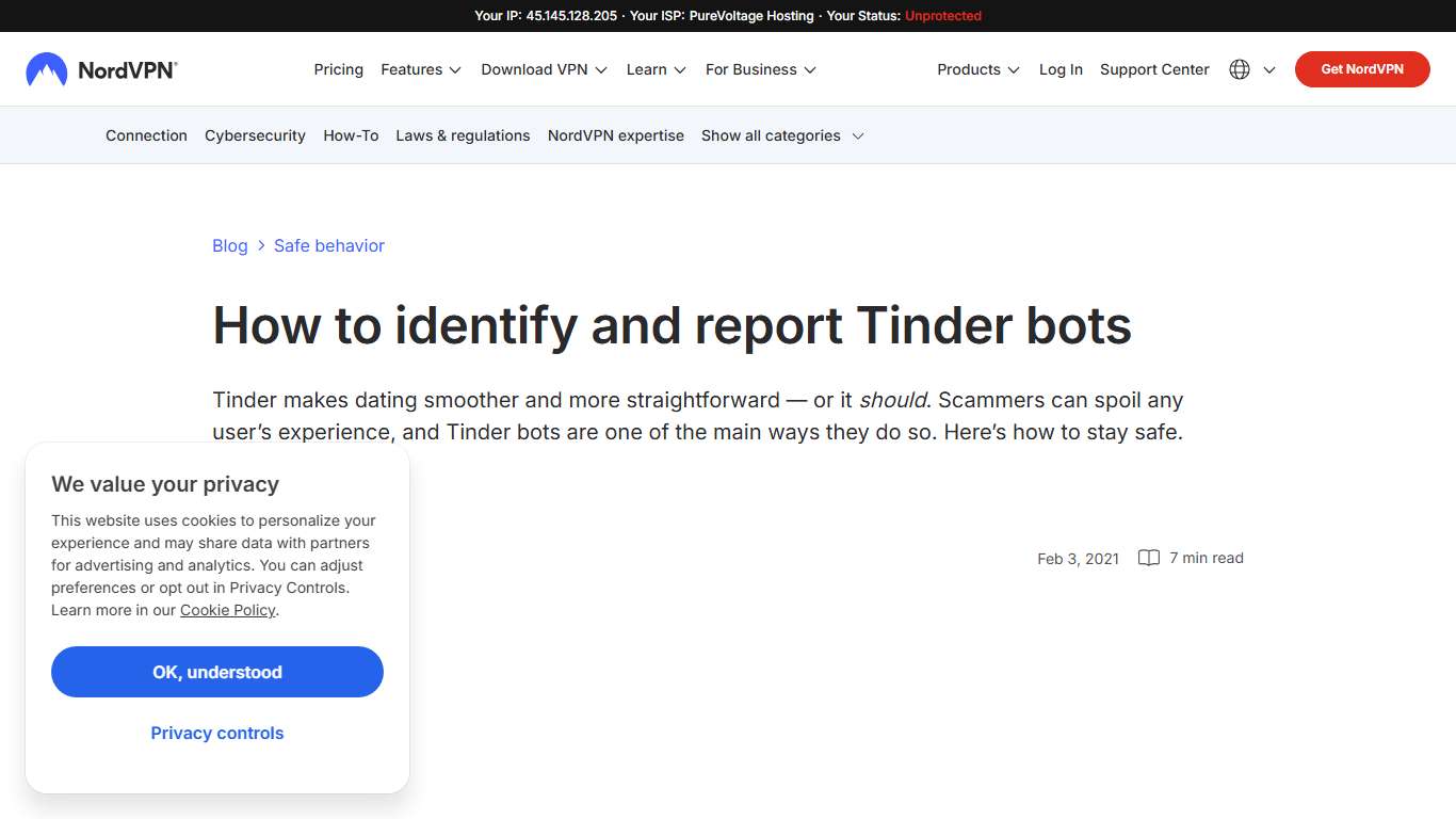 How to identify and report Tinder bots NordVPN